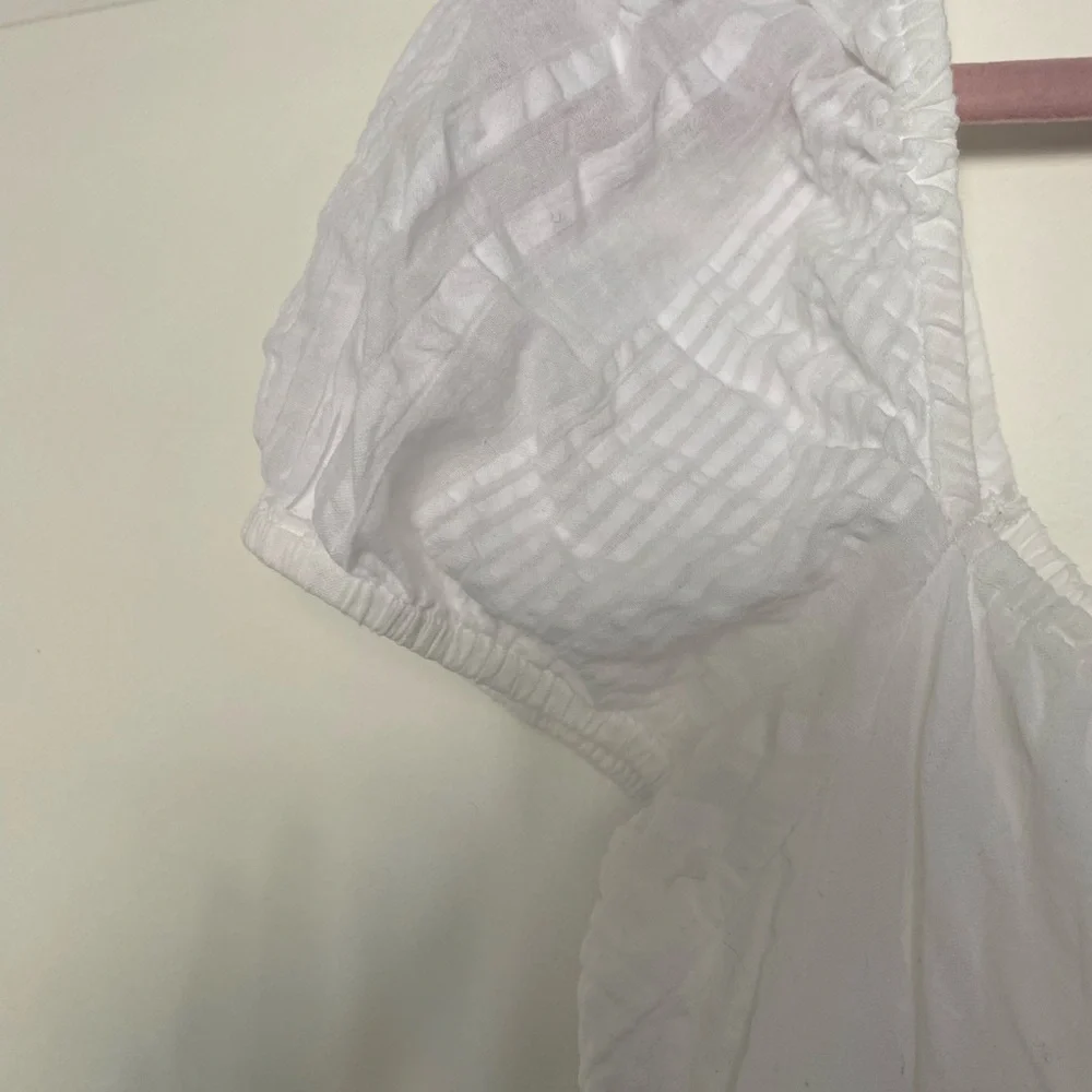 Aritzia Sunday Best White Puff Sleeve mini Dress - Picture 7 of 8